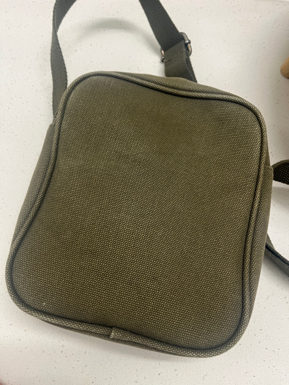 Pendleton Highland Peak Tan & Olive Green Crossbody Satchel Wool Bag - Picture 5 of 12